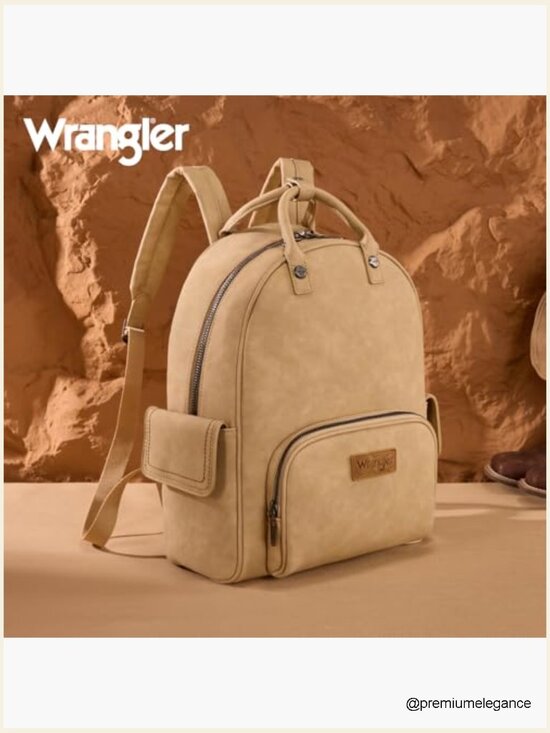 Wrangler Backpack Purse - Faux Leather Convertible Handbag